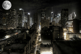 Night Time In New York City